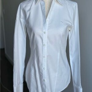 Brooks brother’s tailored oxford white button up shirt
